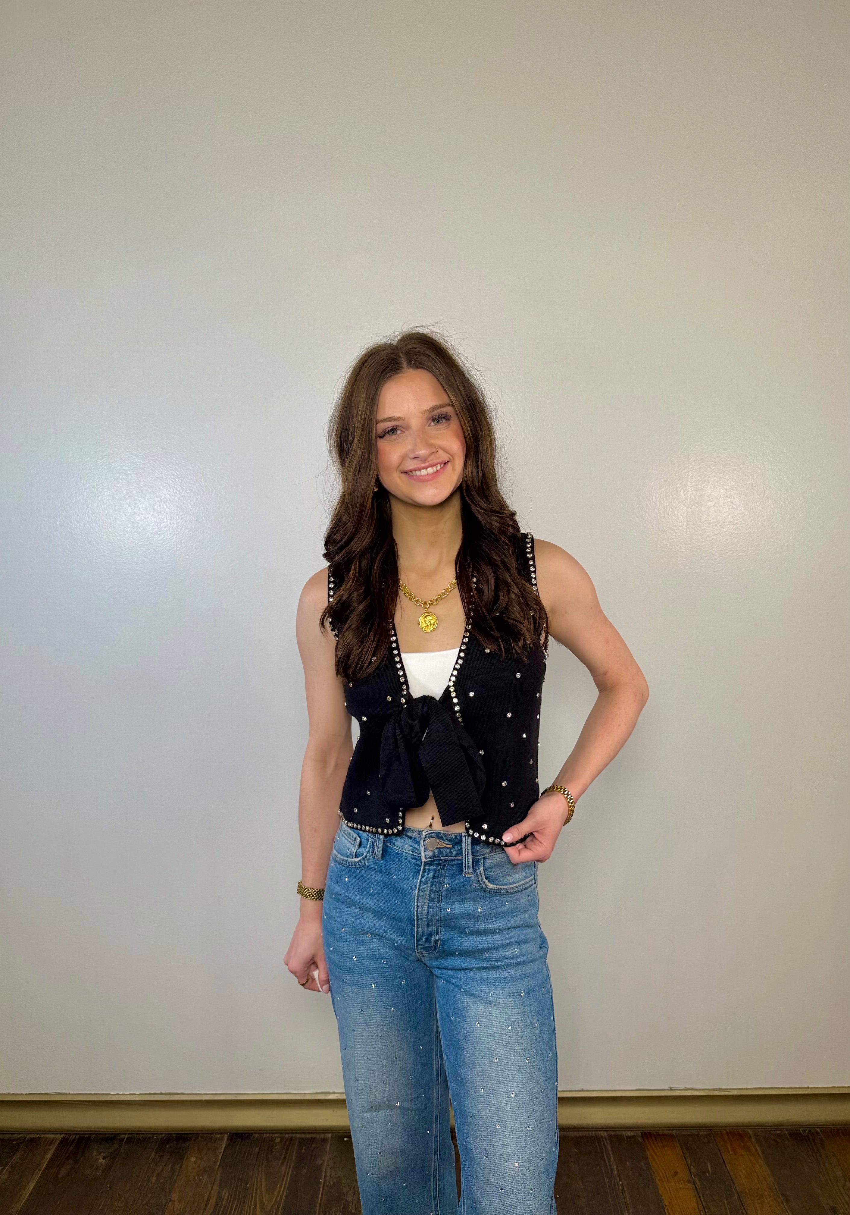 Bella Rhinestone Vest