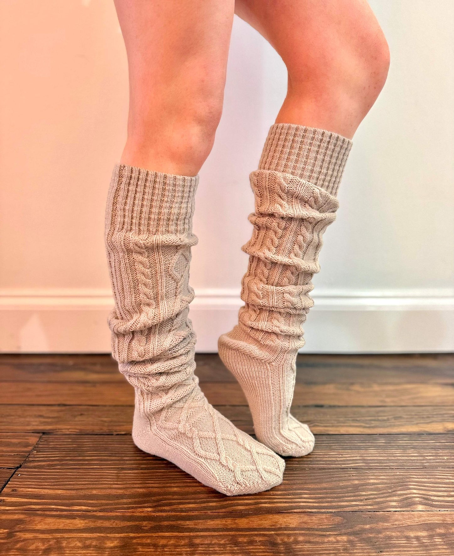 Violet Knee High Scrunch Socks