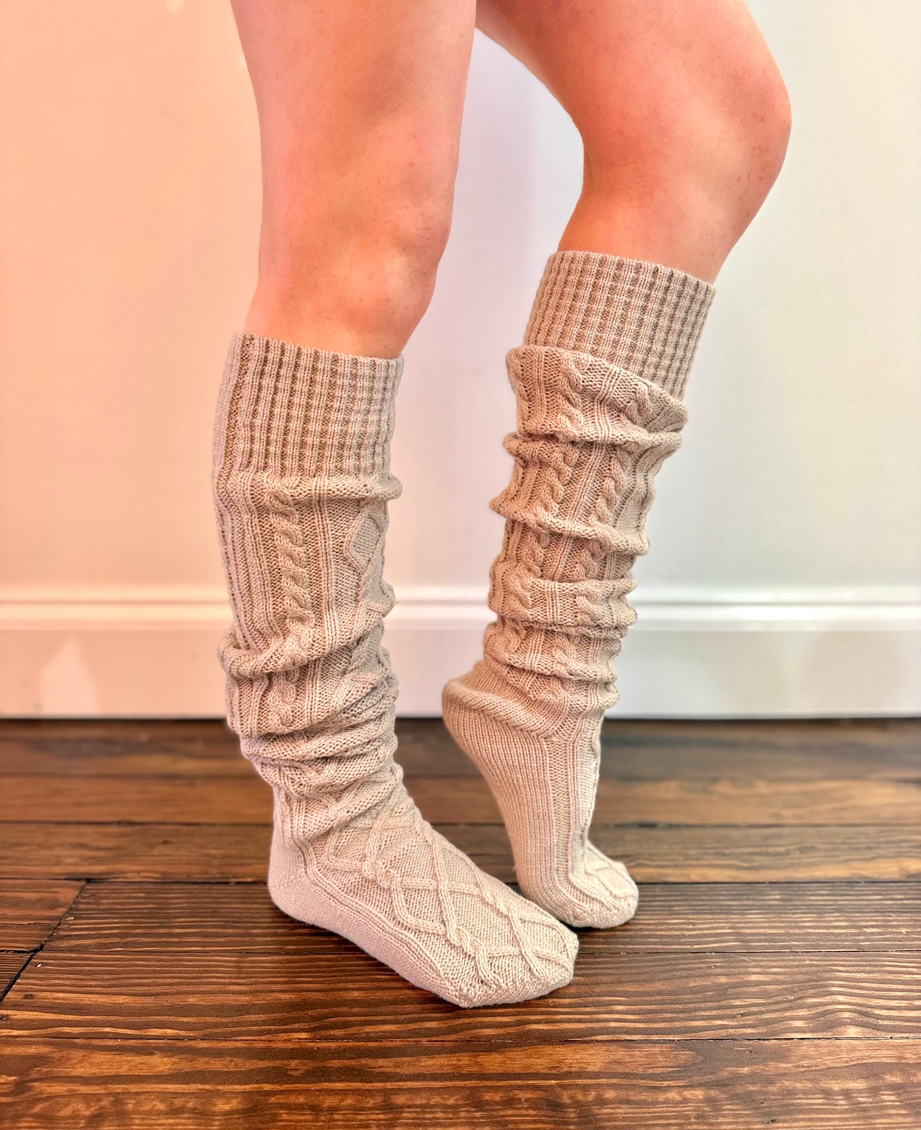 Violet Knee High Scrunch Socks