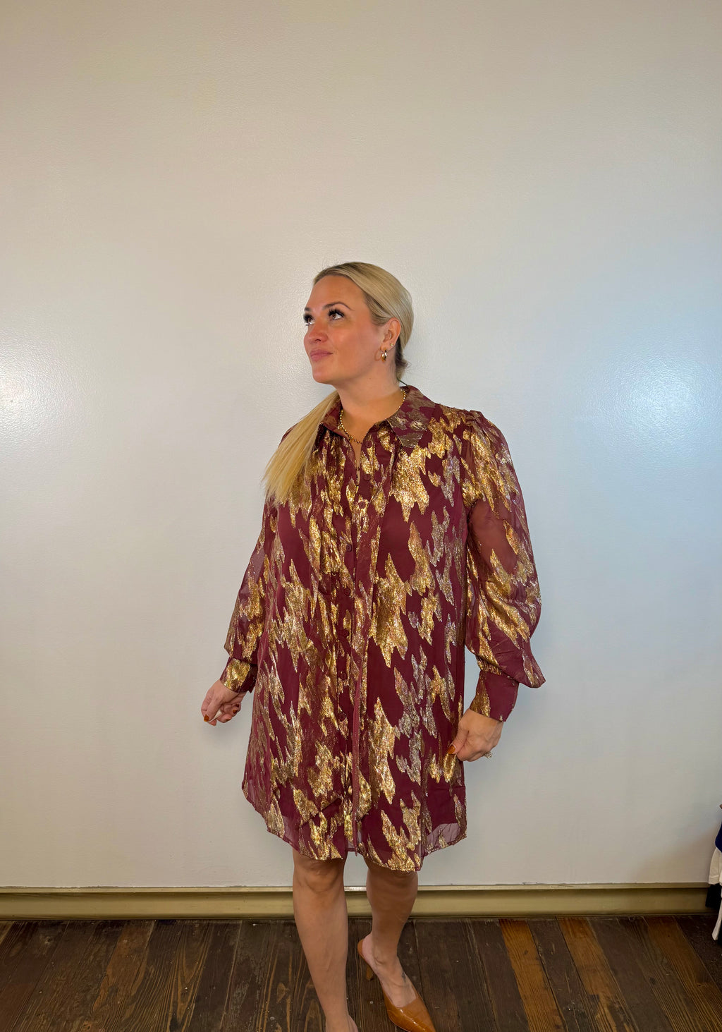 Mallory Metallic Mini Dress