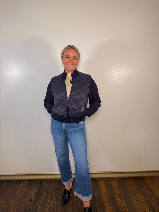 Weekend Retreat Quilted Sweater Jacket