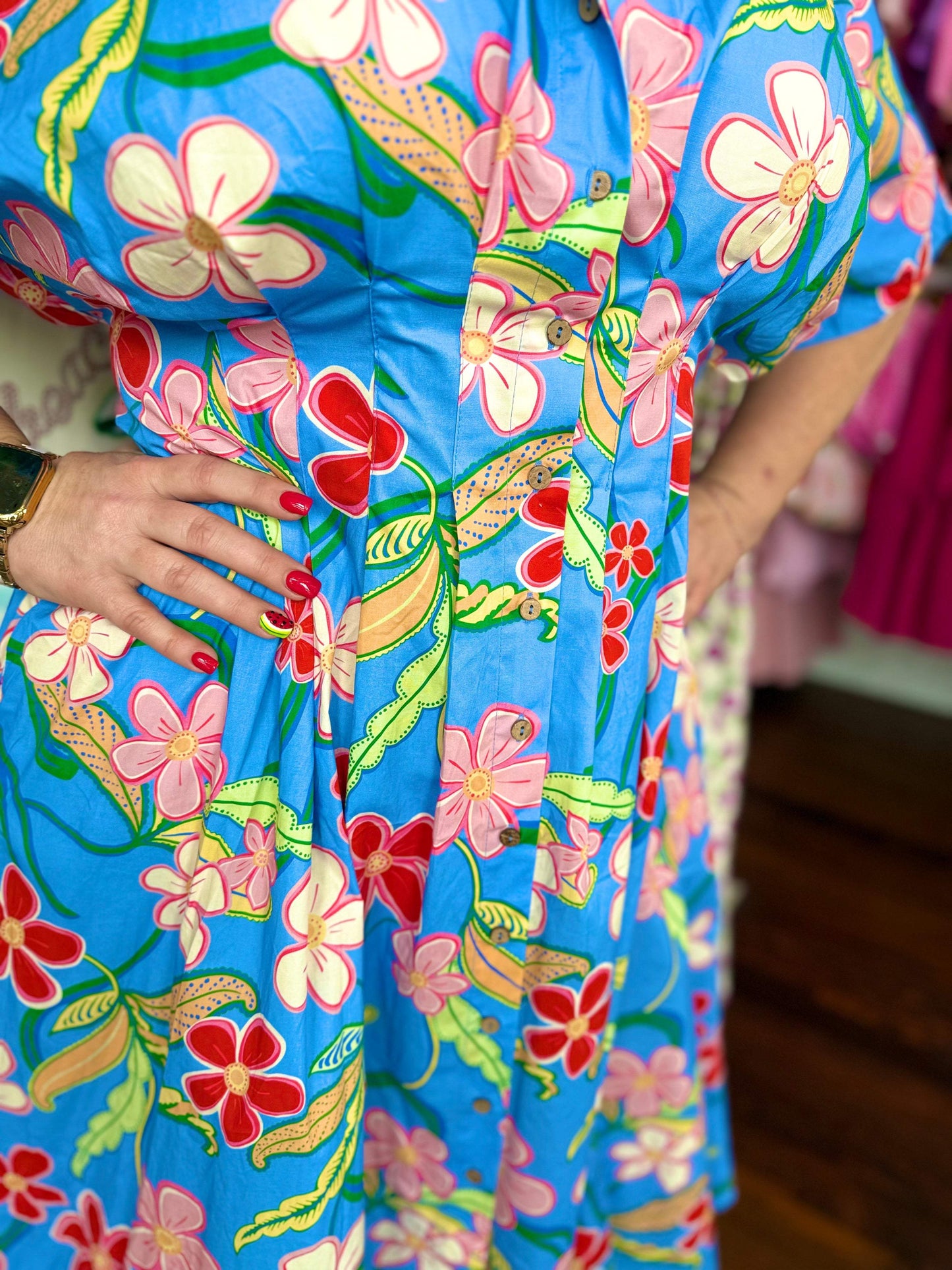 Kat Floral Poplin Dress