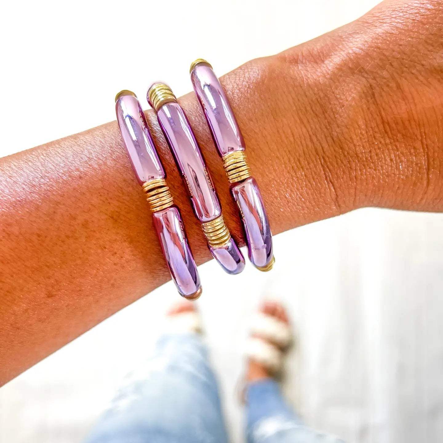 Metallic Radiance Tube Bracelet