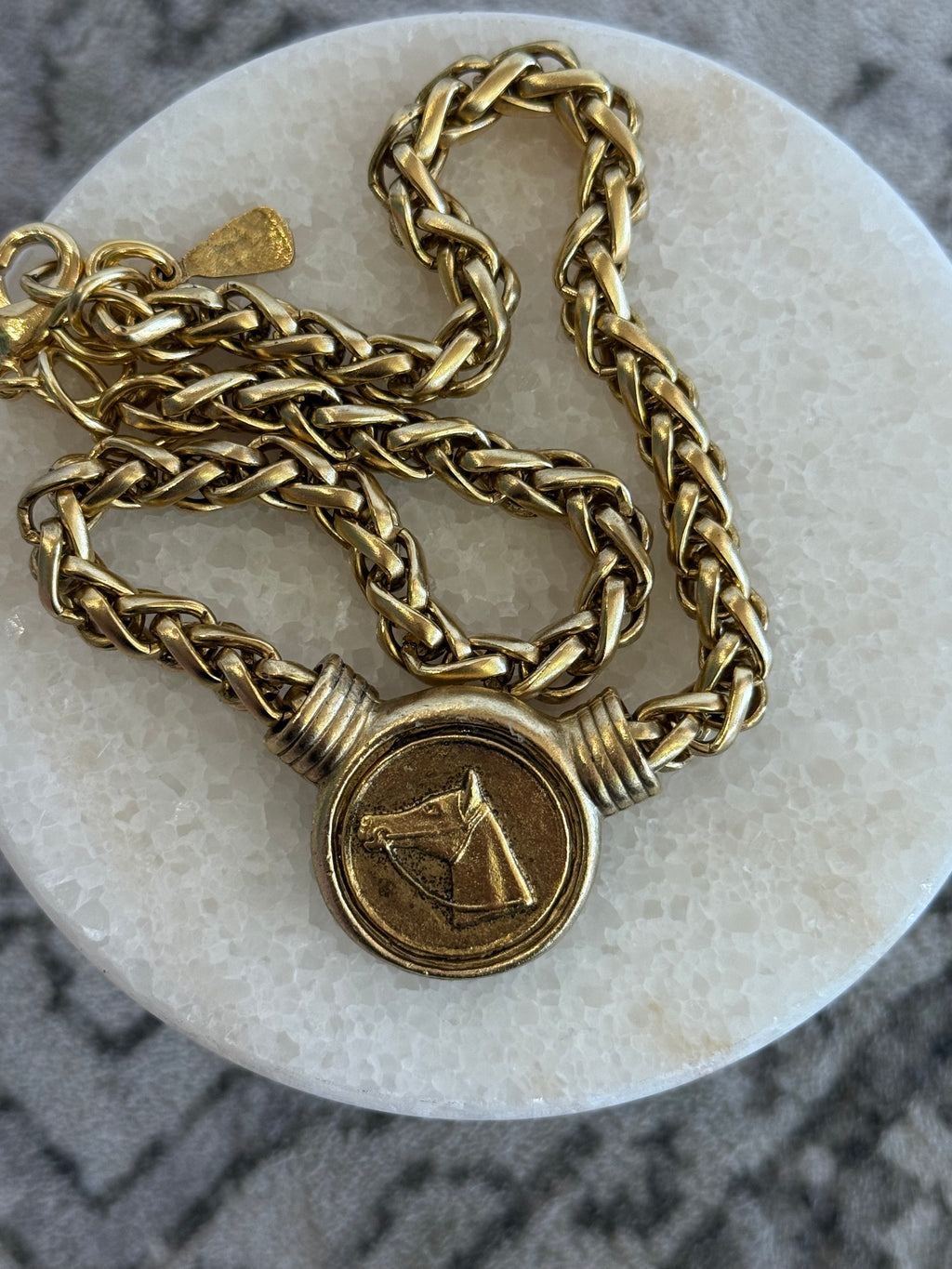 Roman Stallion Vintage Coin Necklace