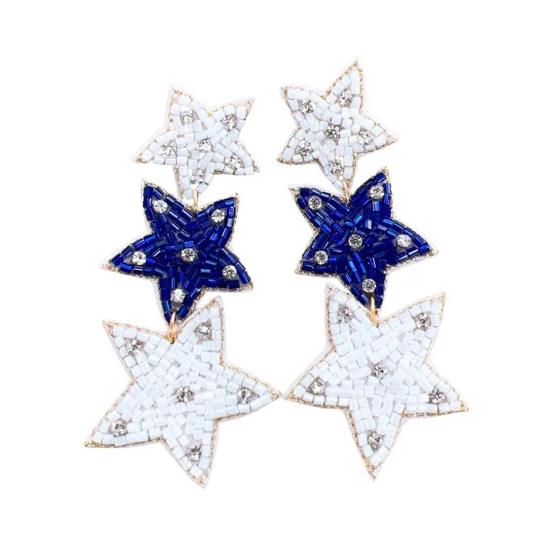 Beaded Star Earrings