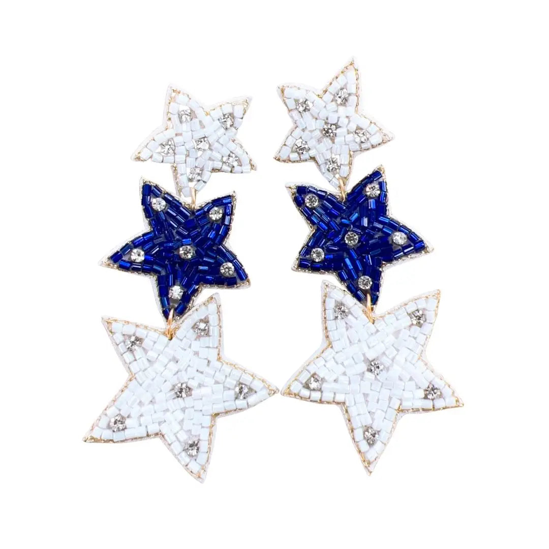 Beaded Star Earrings
