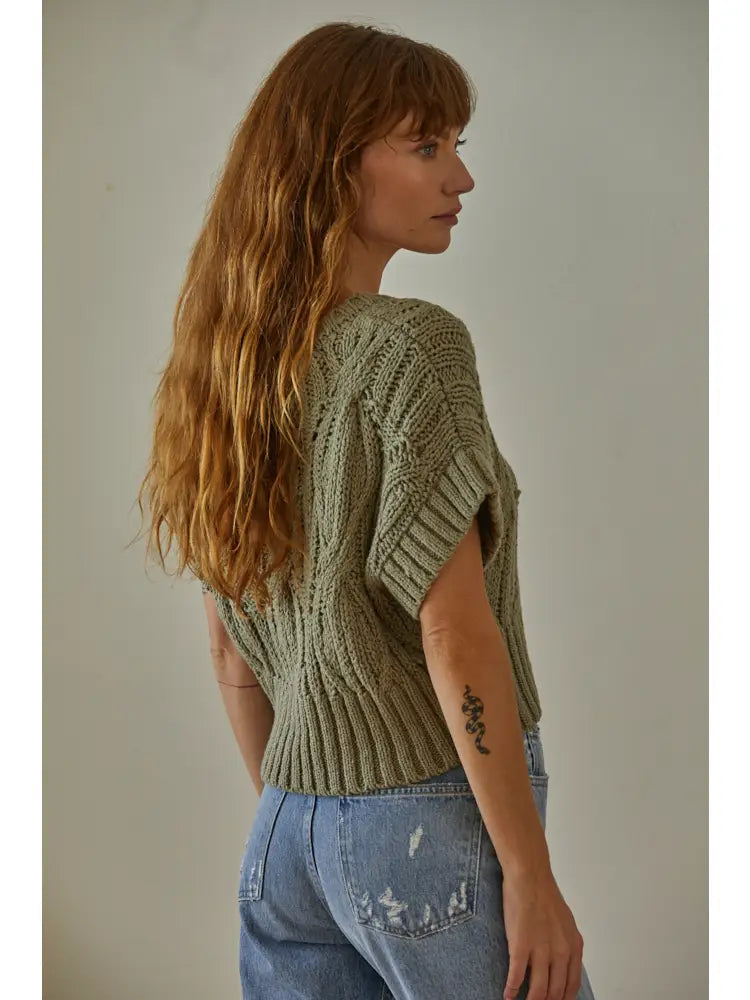Isabella Knit Crochet Sweater Vest