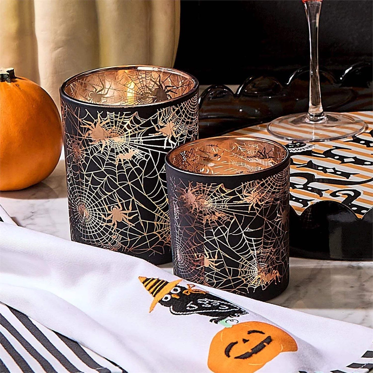 Spiderweb Candle Holders