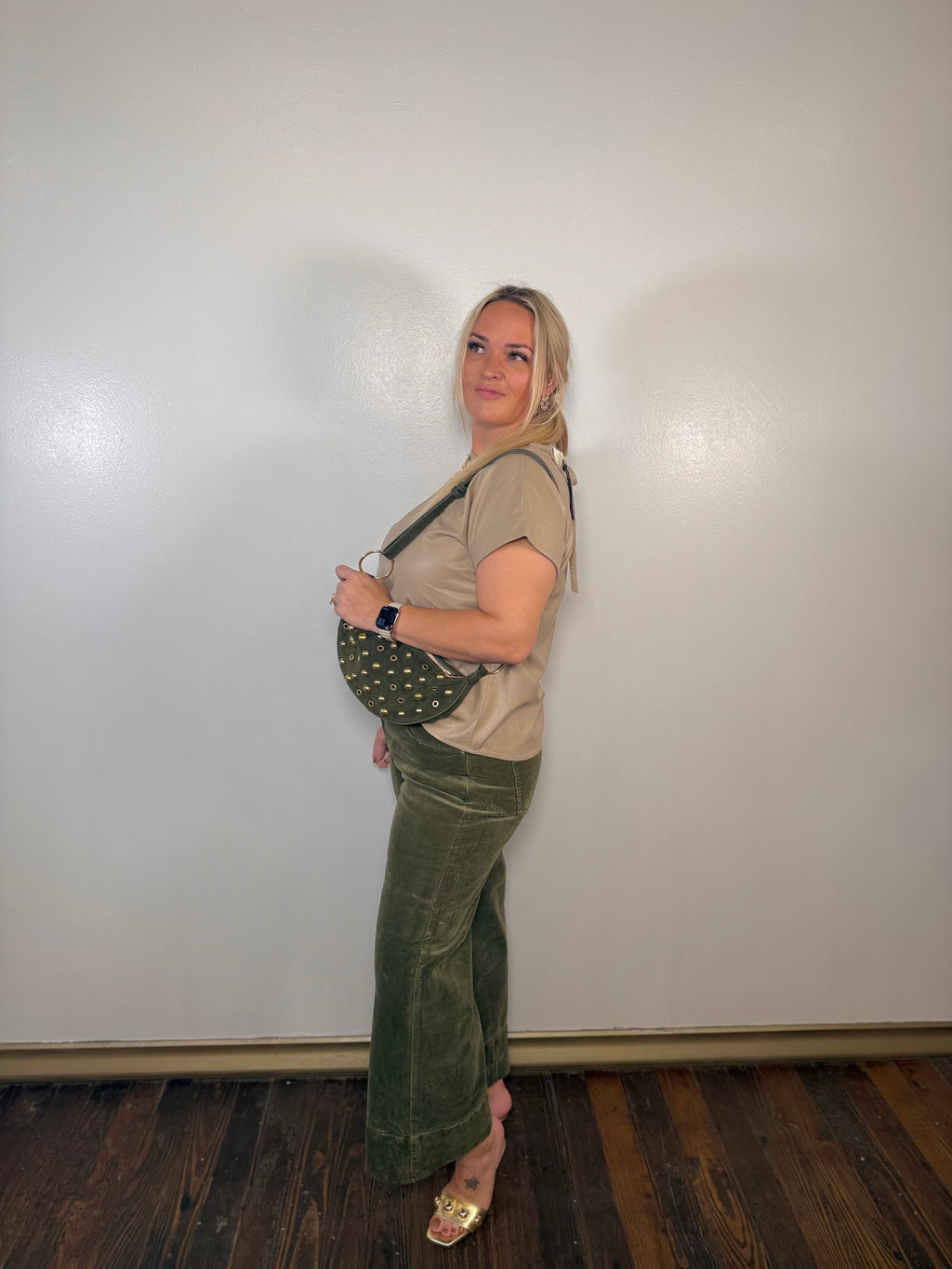 Whiskey Moon Leather Cap Sleeve Top