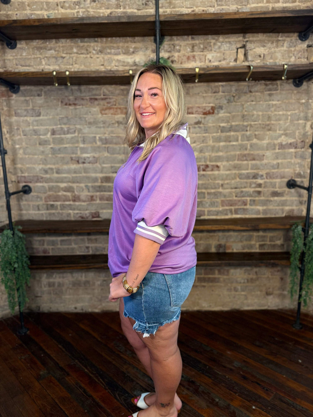 PLUS SIZE | Clyde Puff Raglan Knit Top