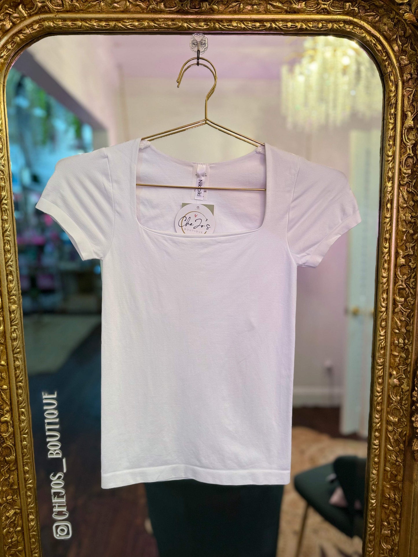Blysslynn Square Neck SS Top - O/S