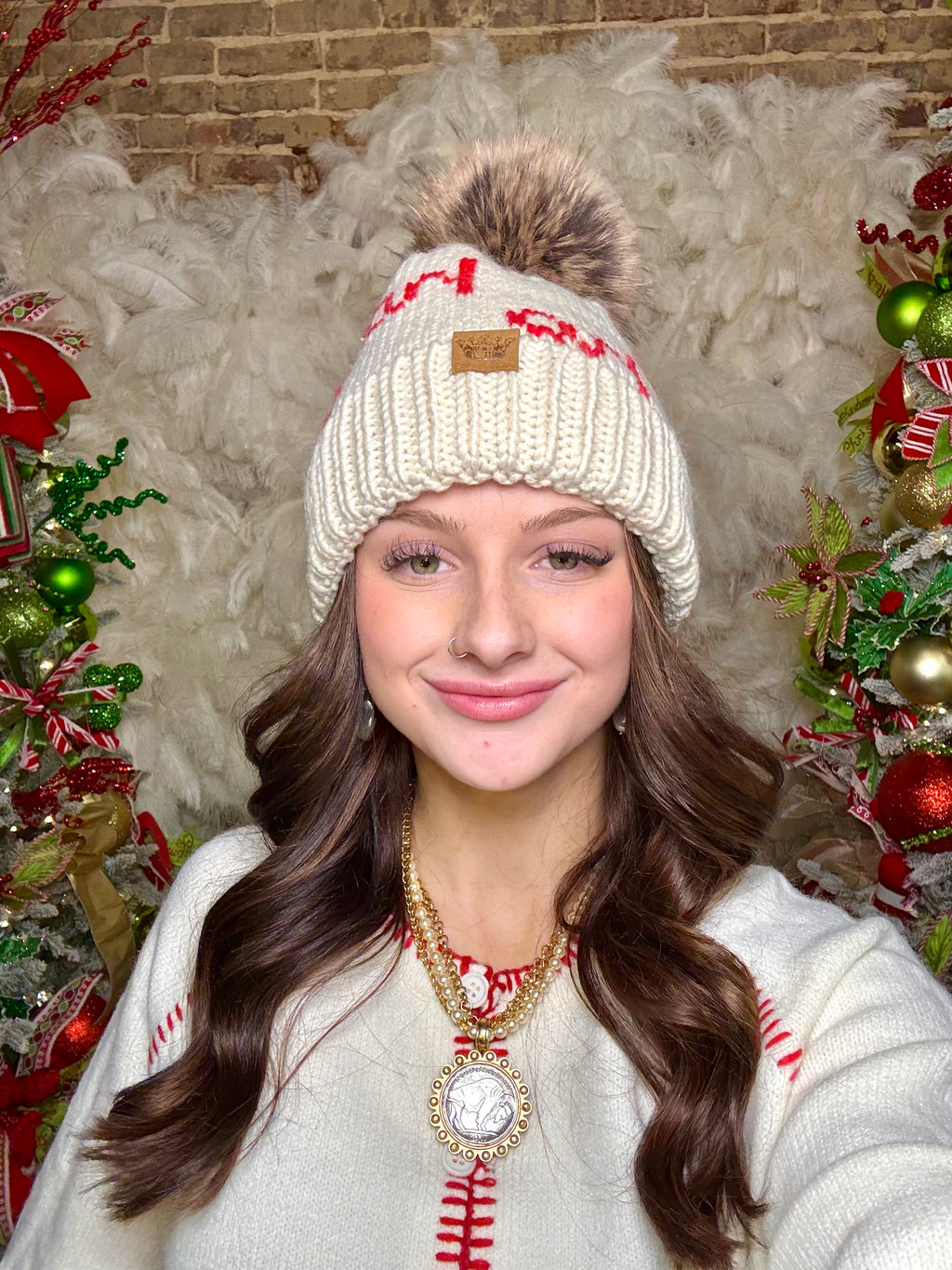 Christmas Pom Beanie