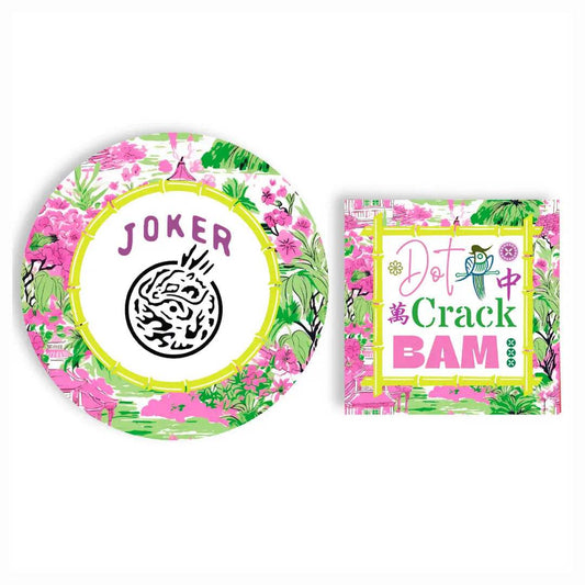 Mahjong Plates & Napkin Set