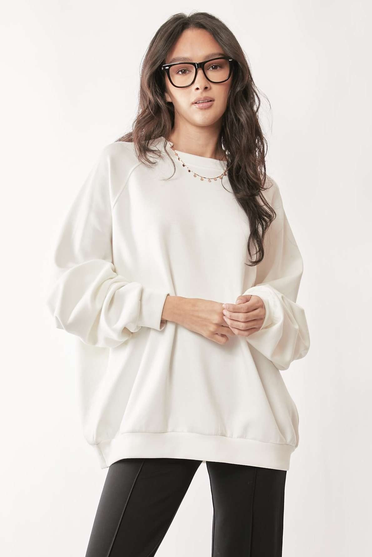 Aisha Round Neck Scuba Sweatshirt