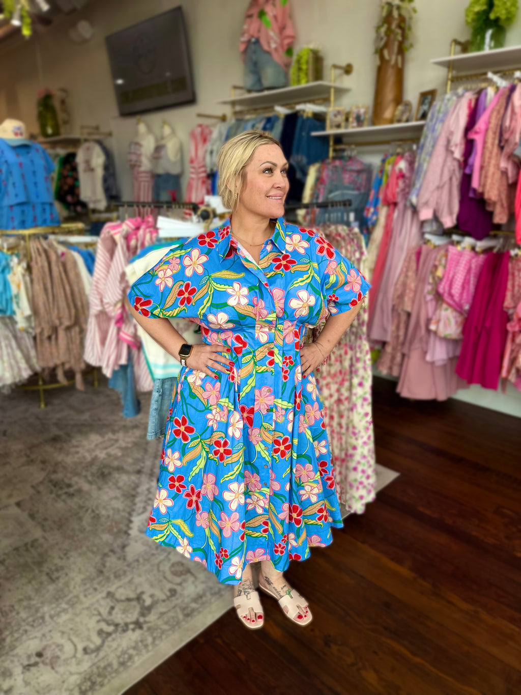 Kat Floral Poplin Dress