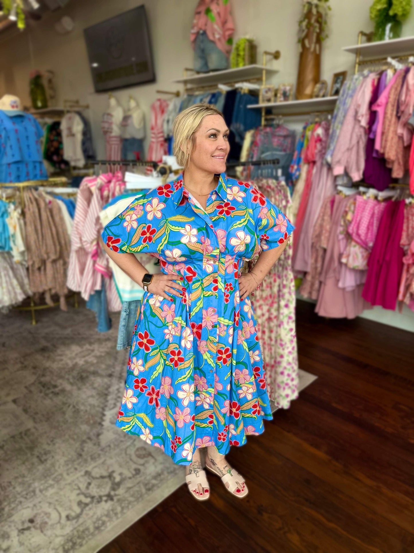 Kat Floral Poplin Dress