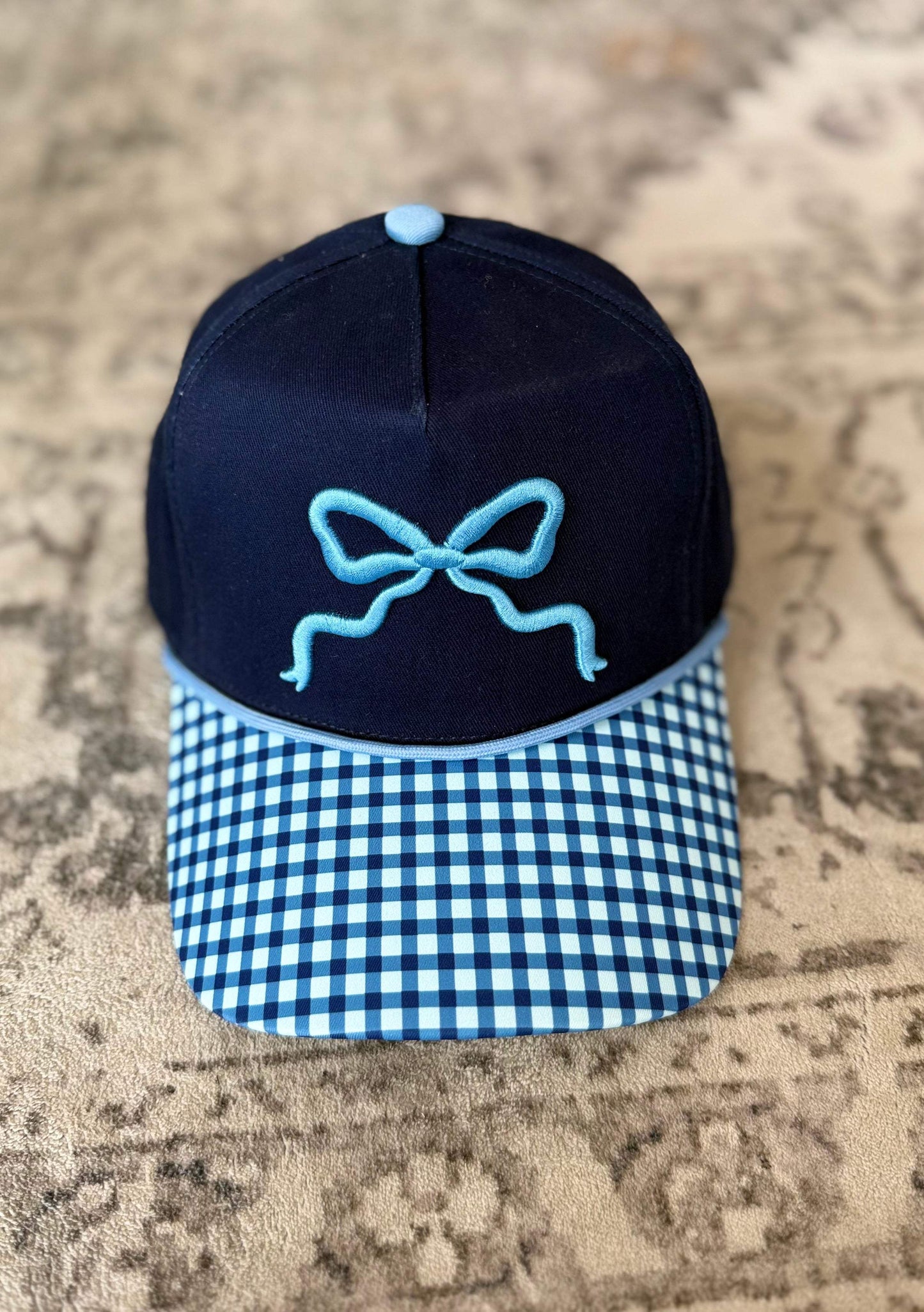 Gingham Bow Trucker Hat