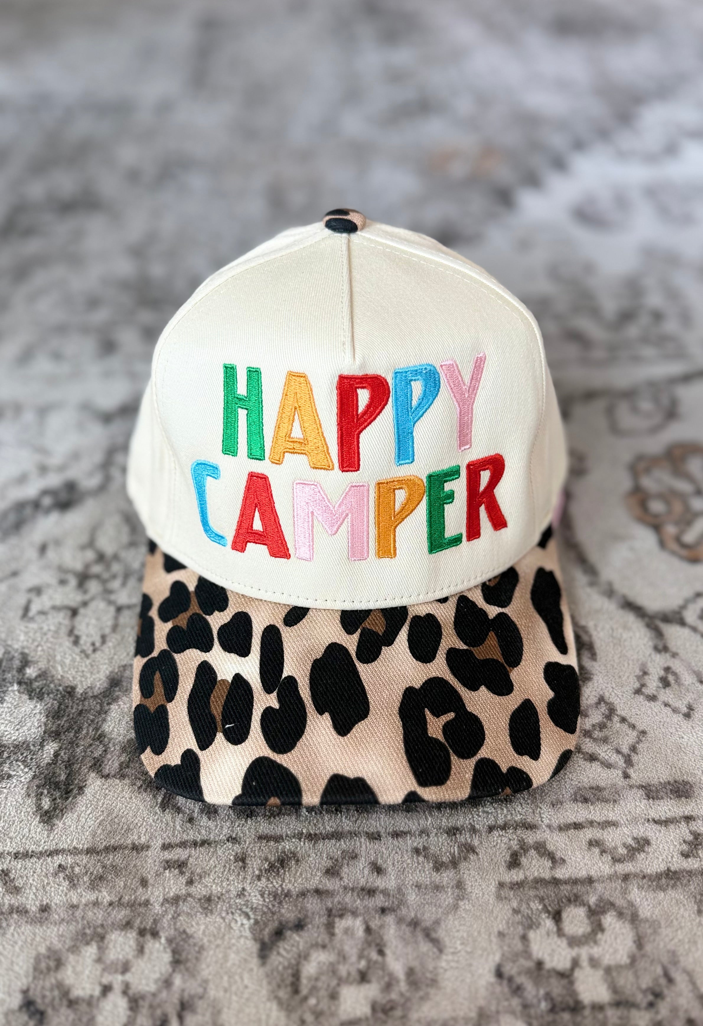 Wild Happy Camper Leopard Hat