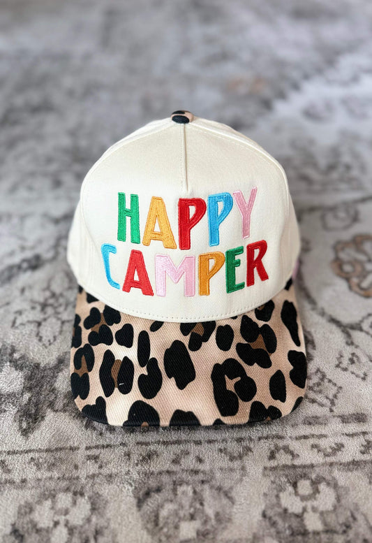 Wild Happy Camper Leopard Hat