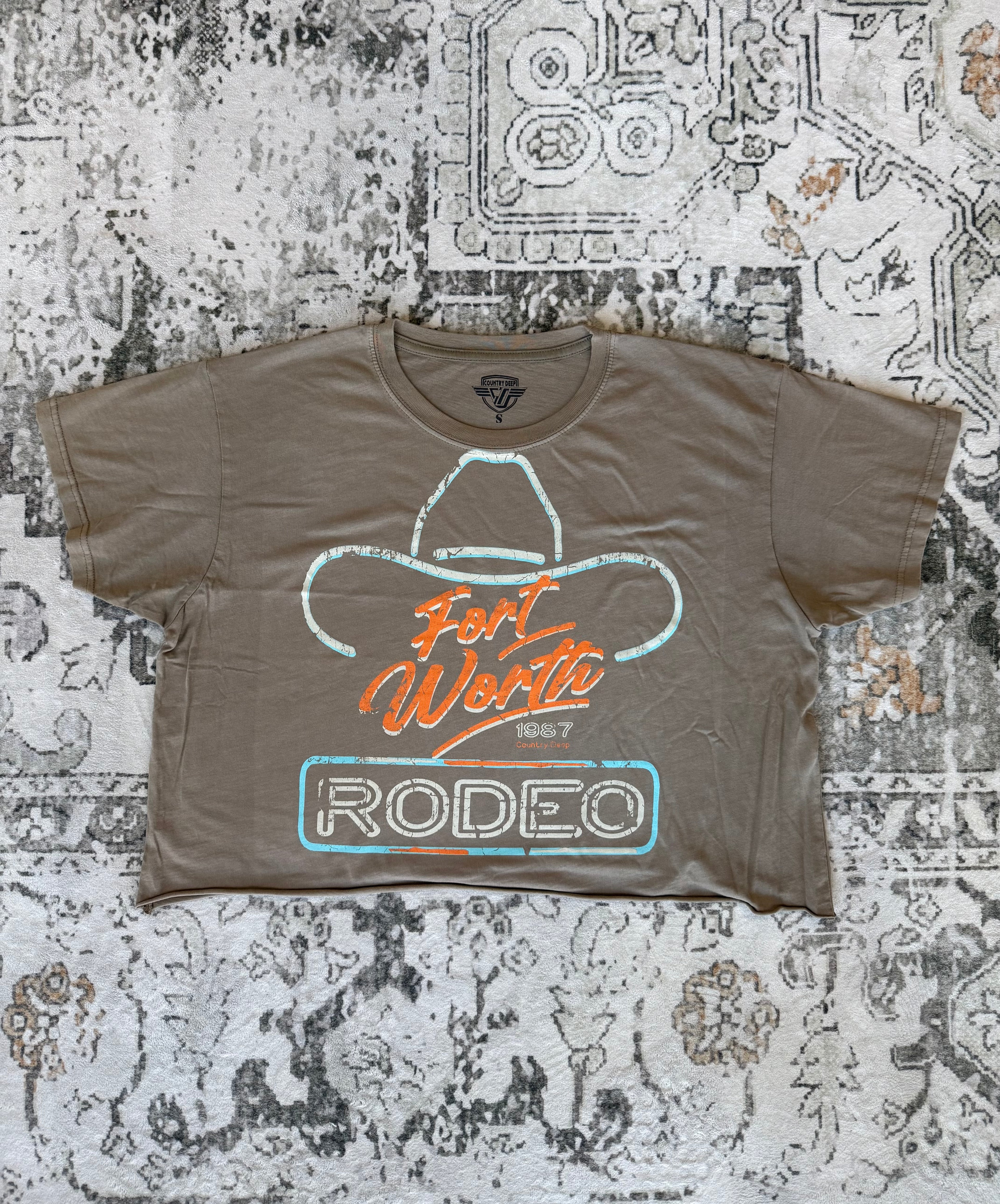 1987 Fort Worth Rodeo Crop Tee