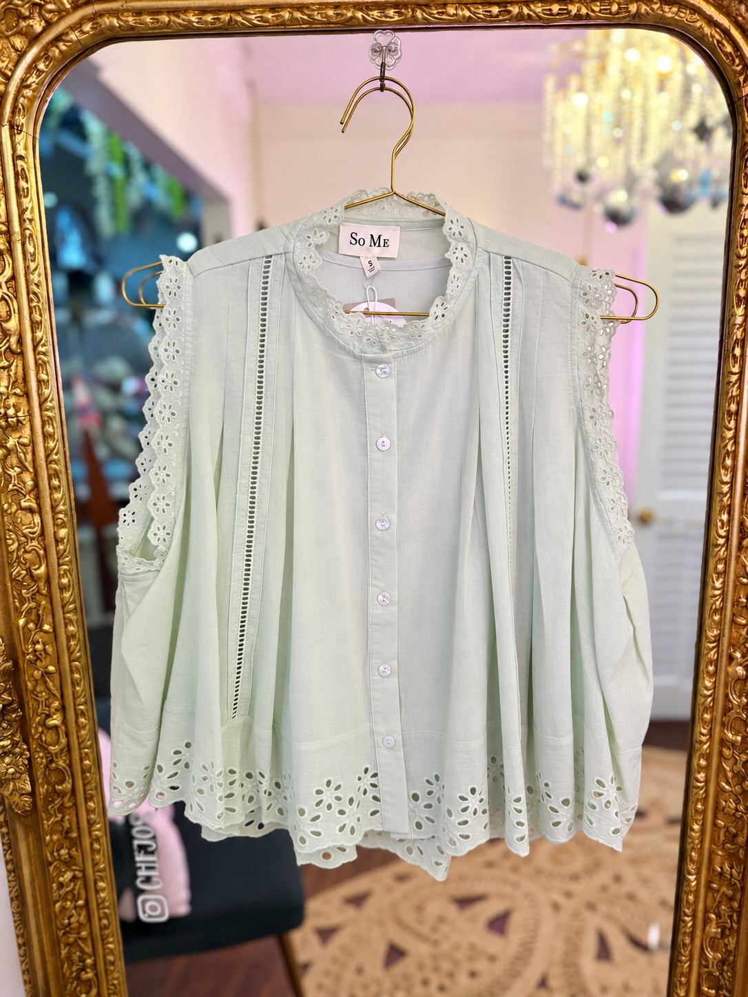 On the Button Pleated Blouse