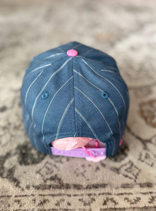Embroidered Baseball Cap - "Very Tired" - Blue Chambray