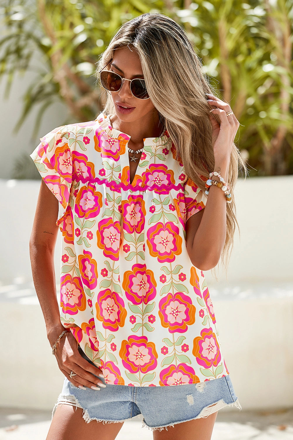 Faye Ric Rac Ruffled Top