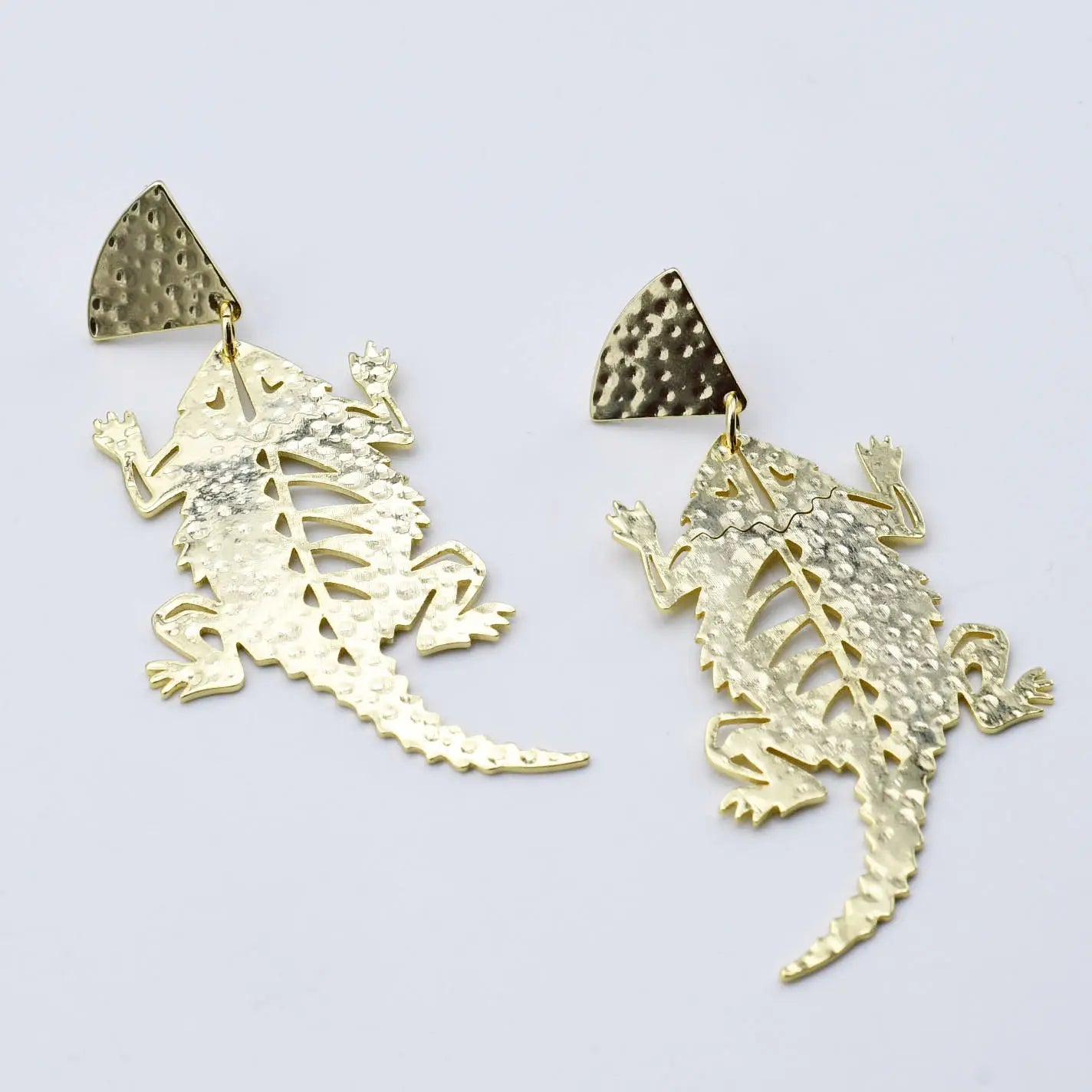 TCU Horn Frog Earrings