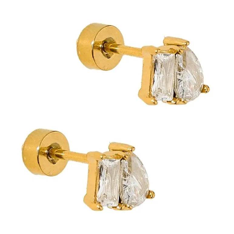 Maren Gold Screwback Stud Earrings