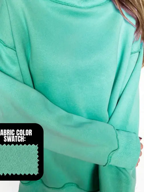 Oversized Mock Neck Sweatshirt