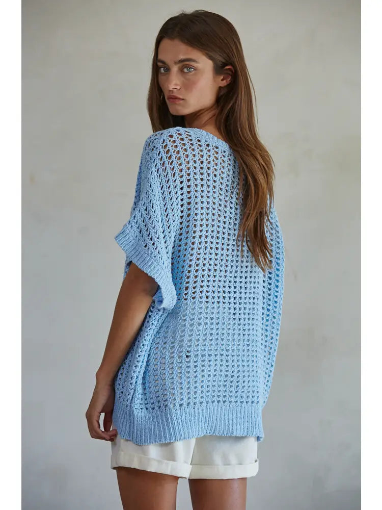 Amelia Fishnet Pullover Top