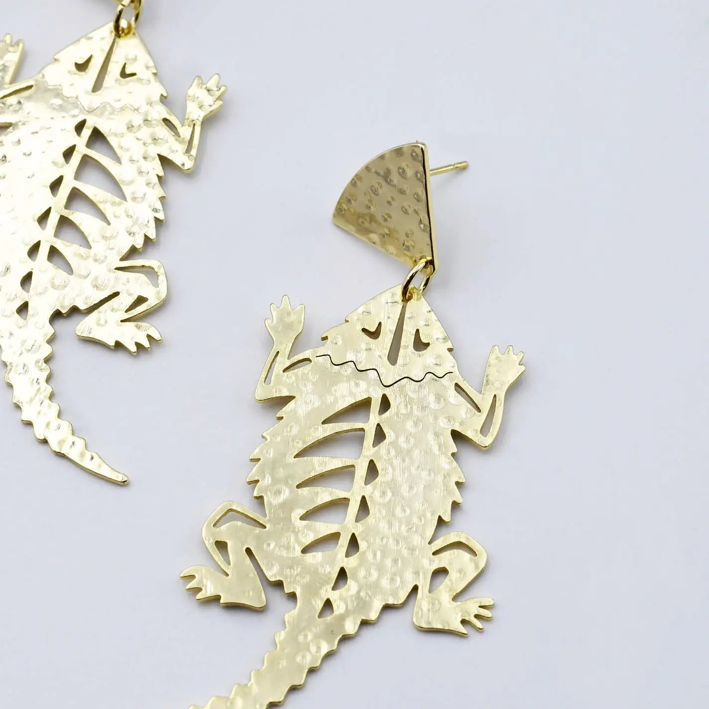 TCU Horn Frog Earrings