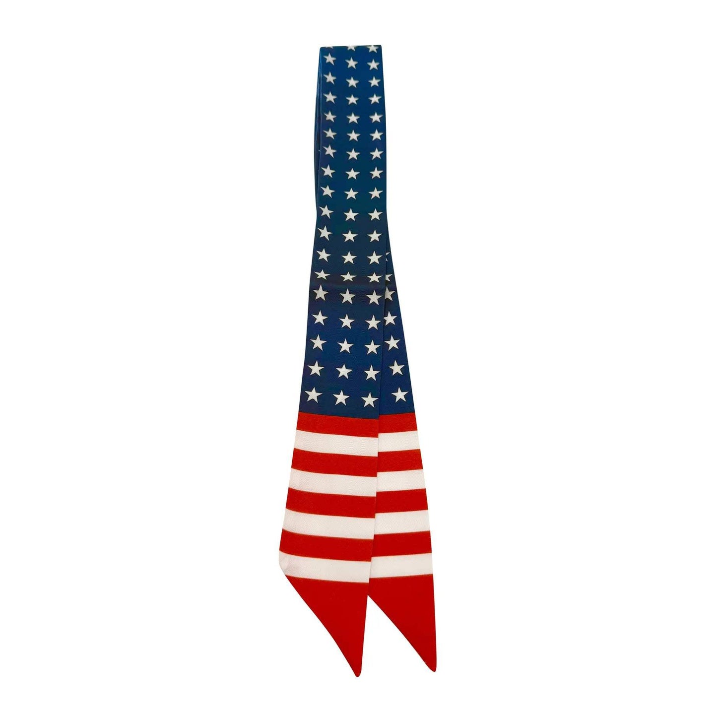 Nautical Flag Print Knotted Scarf Necklace