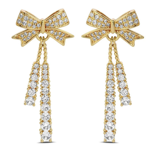 Hello Beautiful Long Bow Earrings