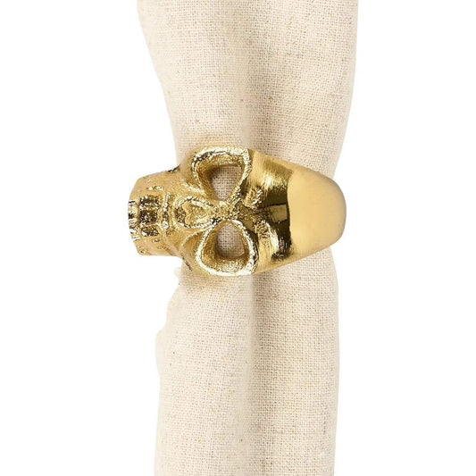 Gold Skull Napkin Rings