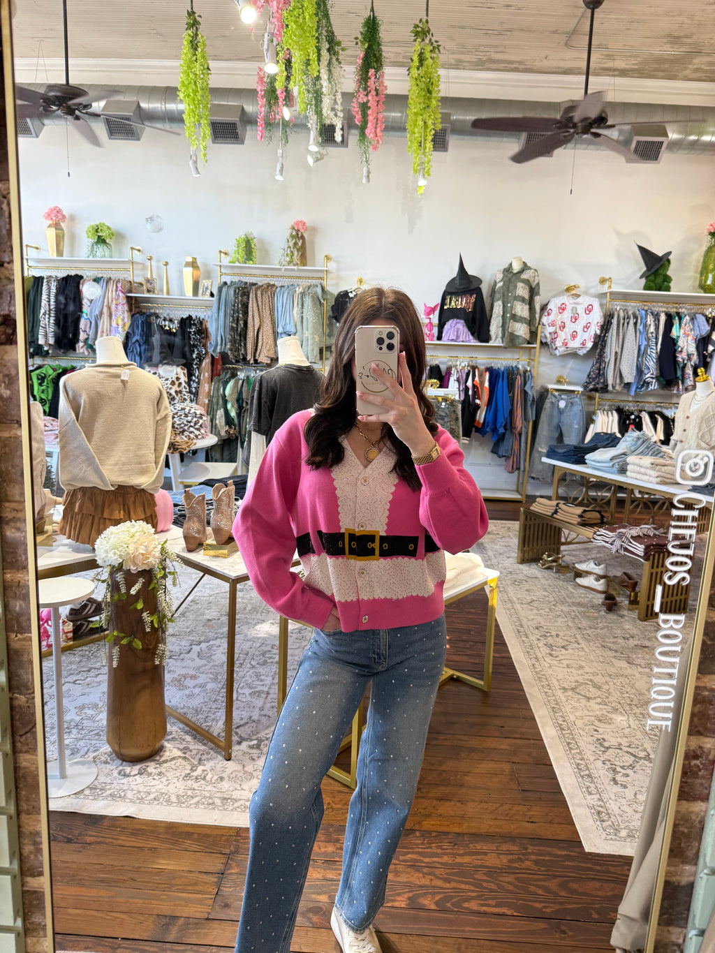 Pink Santa's Coat Cardigan | Queen of Sparkles