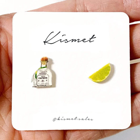 Twist of Lime Stud Earrings