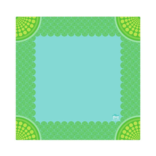 Confetti Lemon-Lime Mahjong Play Mat — 33" x 33"
