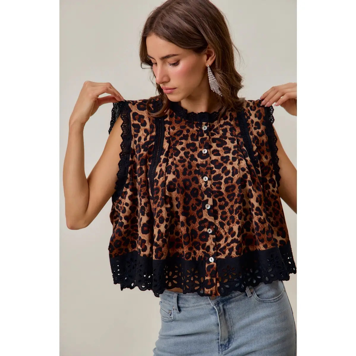 On the Button Pleated Blouse