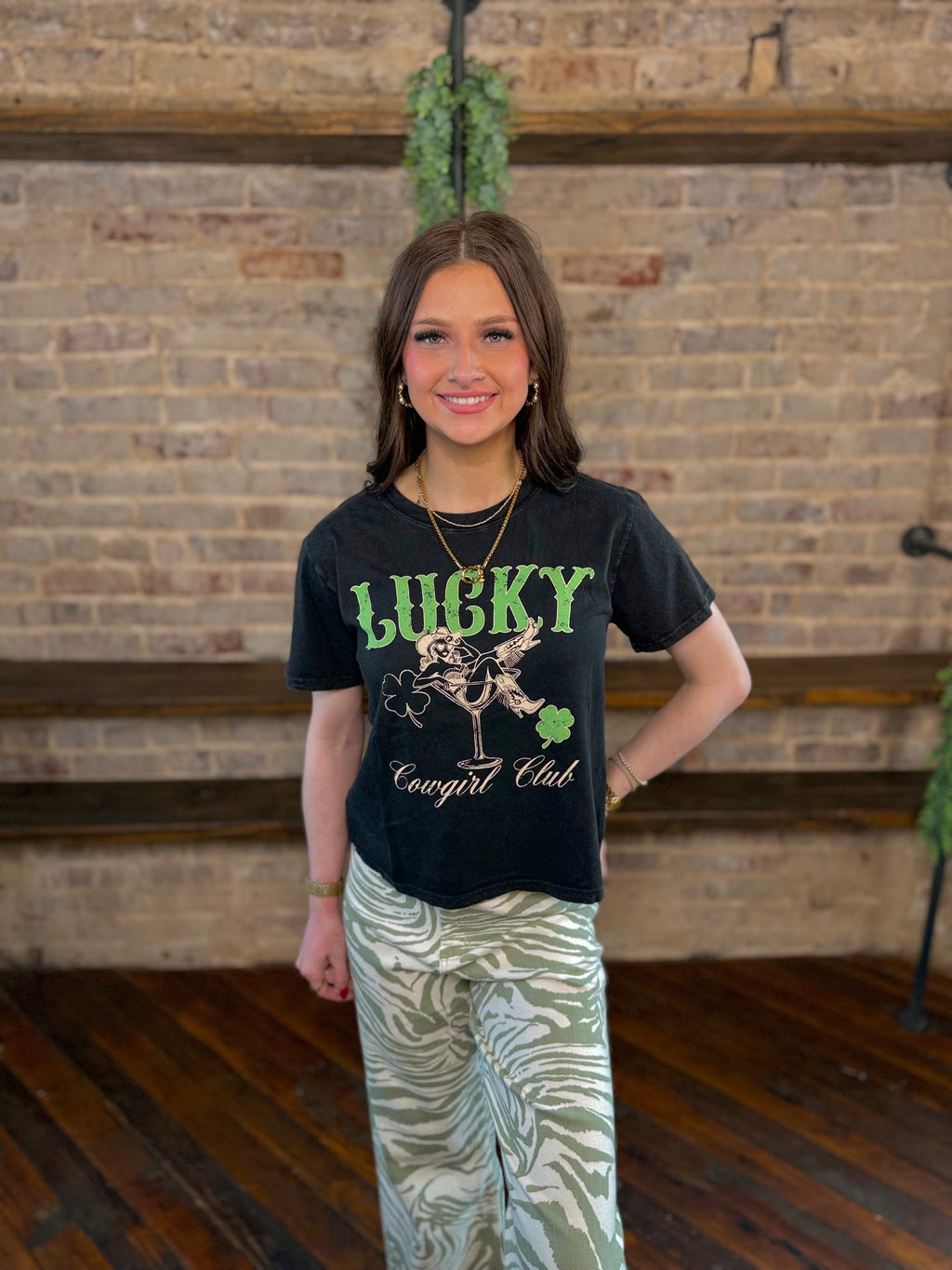 Lucky Cowgirl Club Mineral Graphic Tee