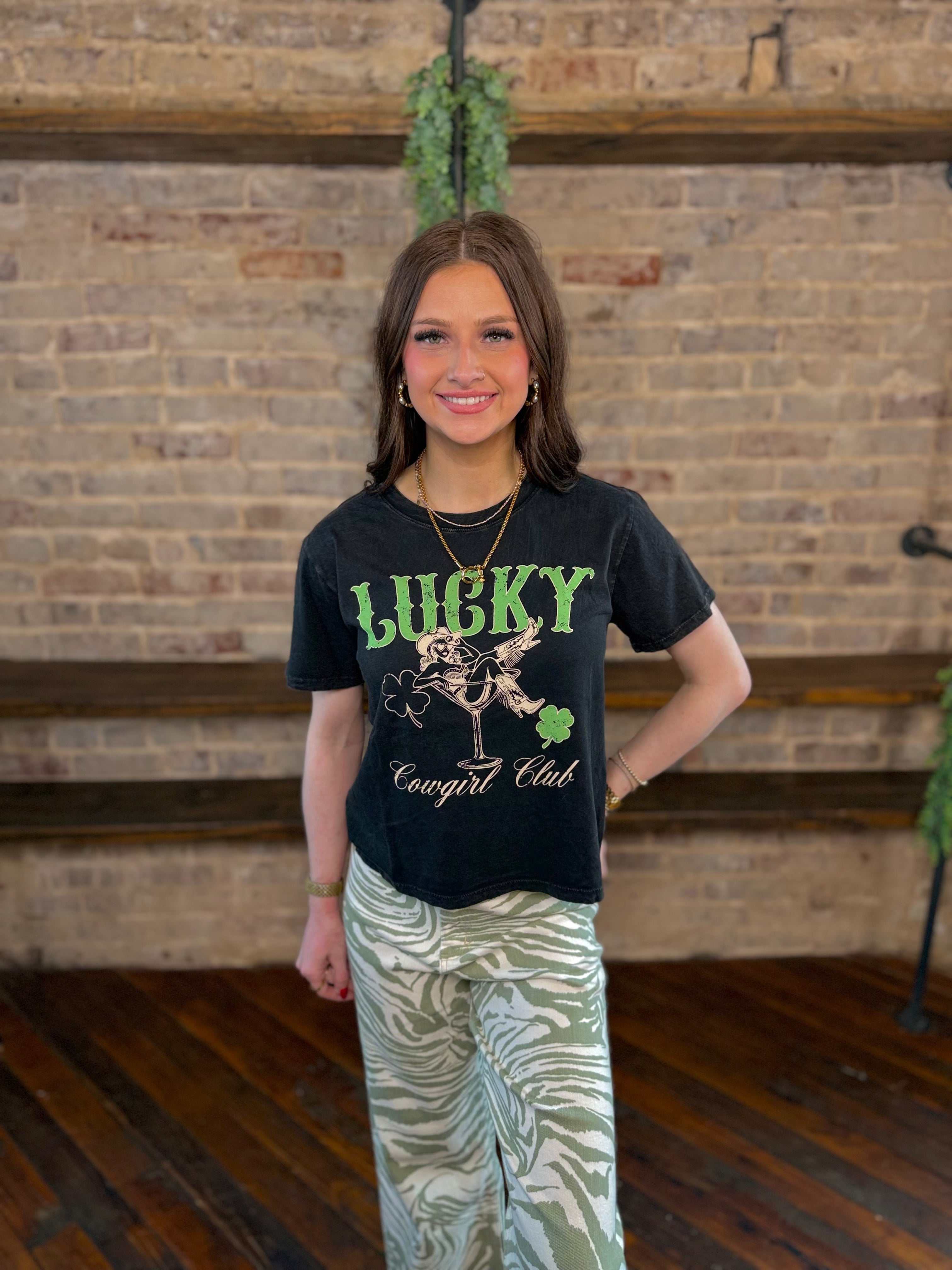 Lucky Cowgirl Club Mineral Graphic Tee