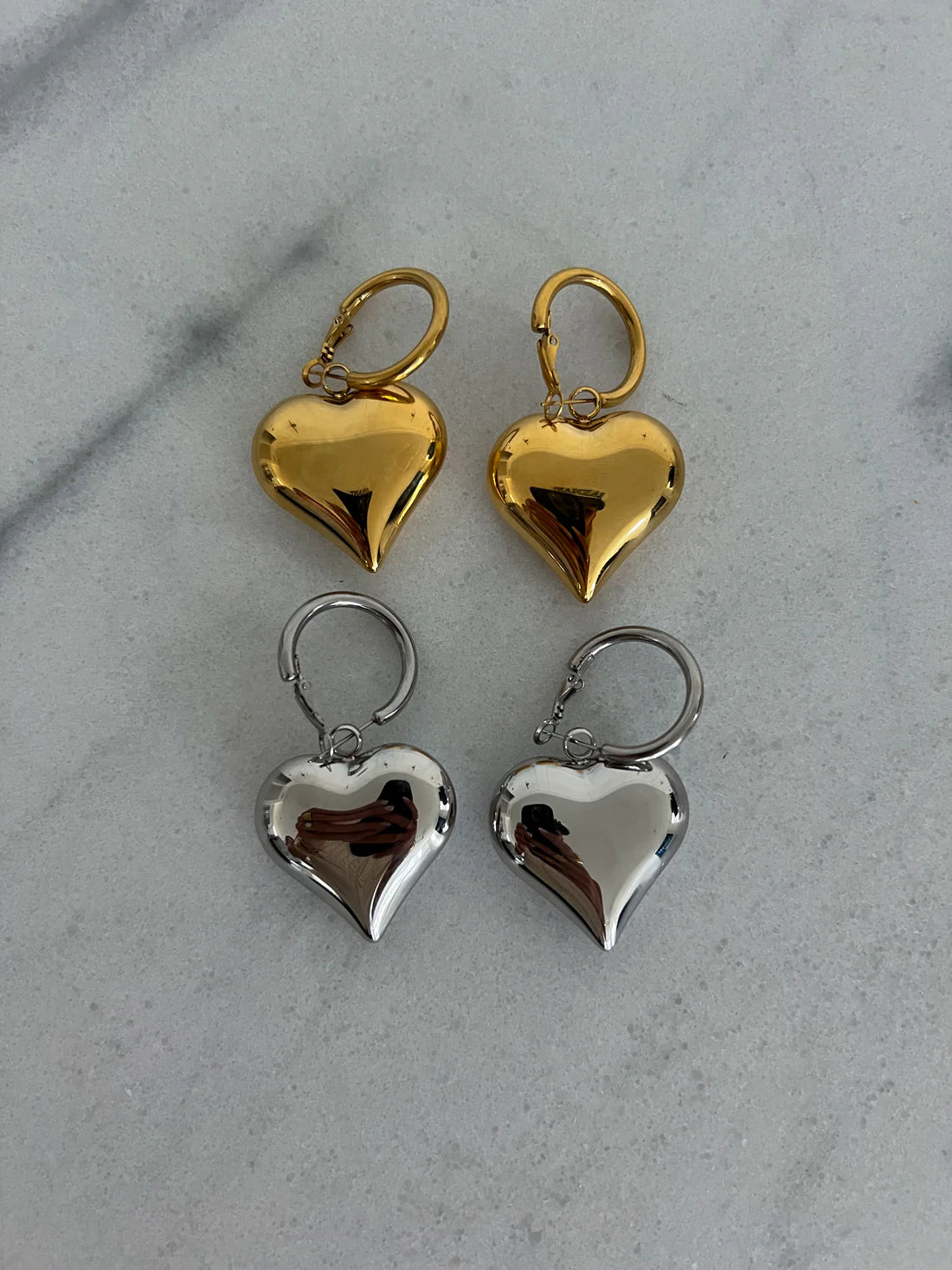 Bubble Heart Earrings | Water Resistant - Chansutt Pearls