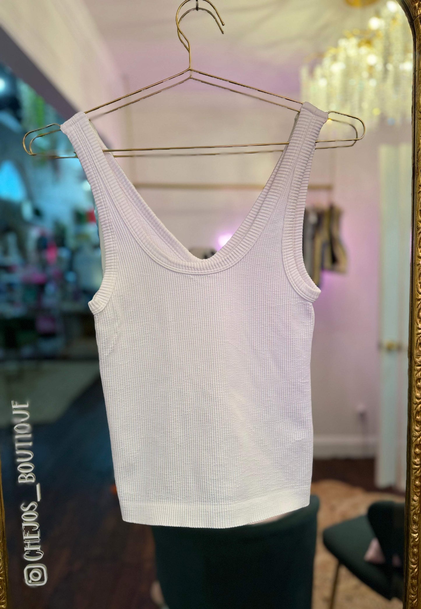 Jackie Reversible Ribbed Tank Top - O/S