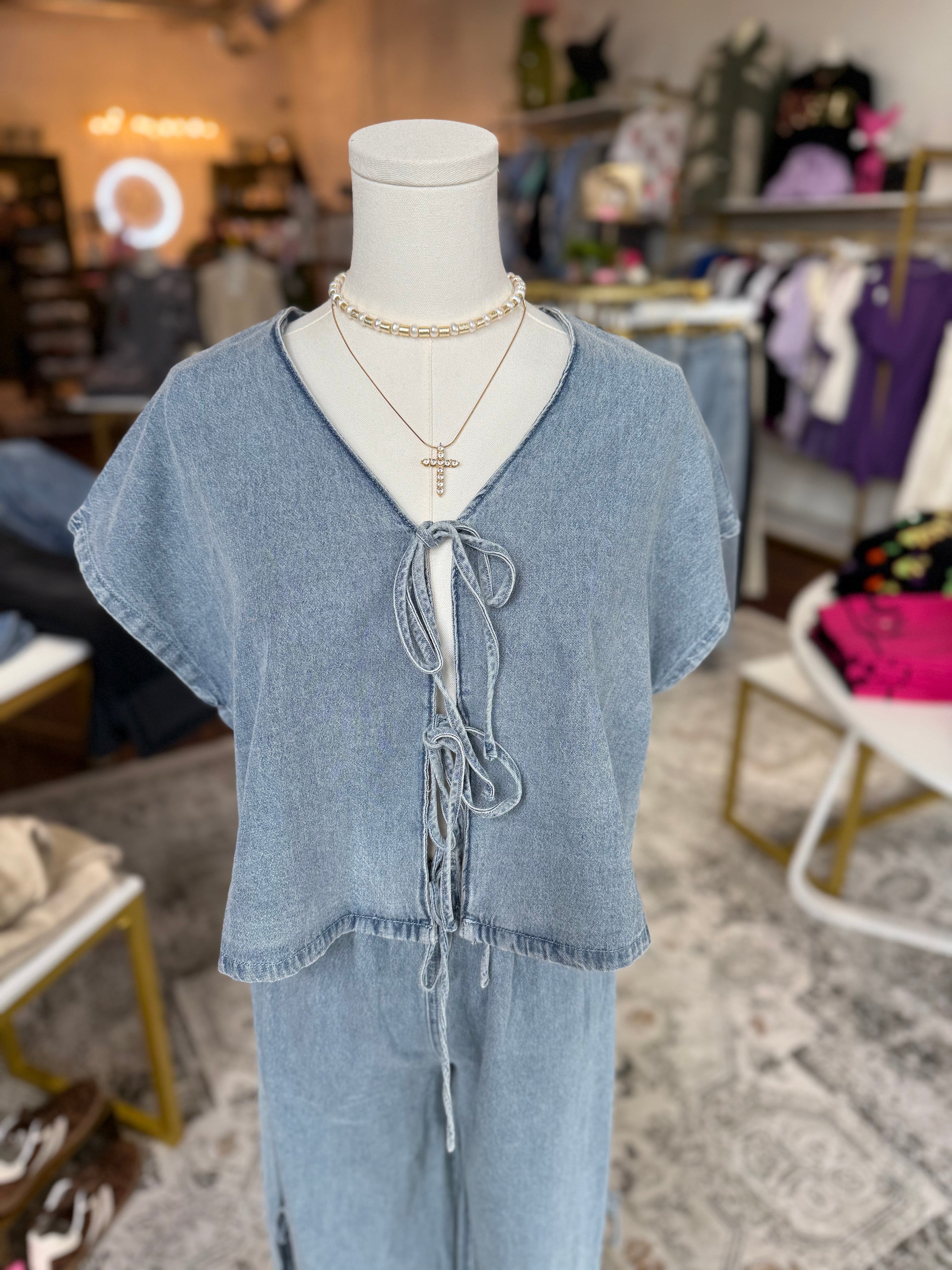 Driftwood Tie Denim Pants