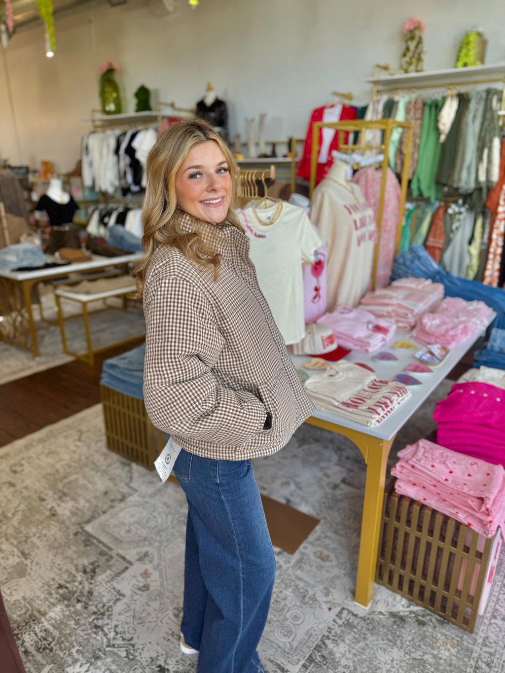 The Essential Gingham Puffer Jacket