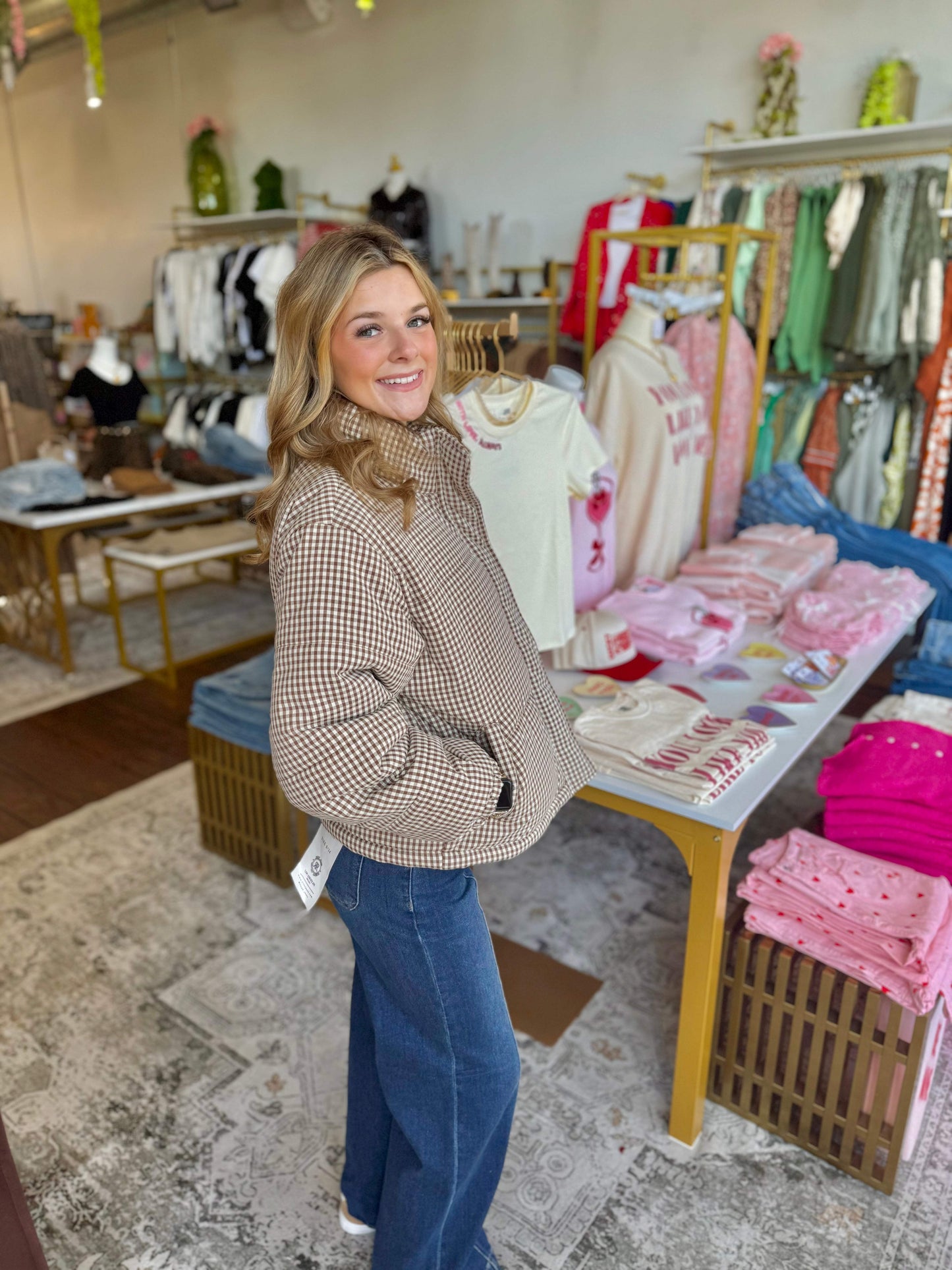The Essential Gingham Puffer Jacket