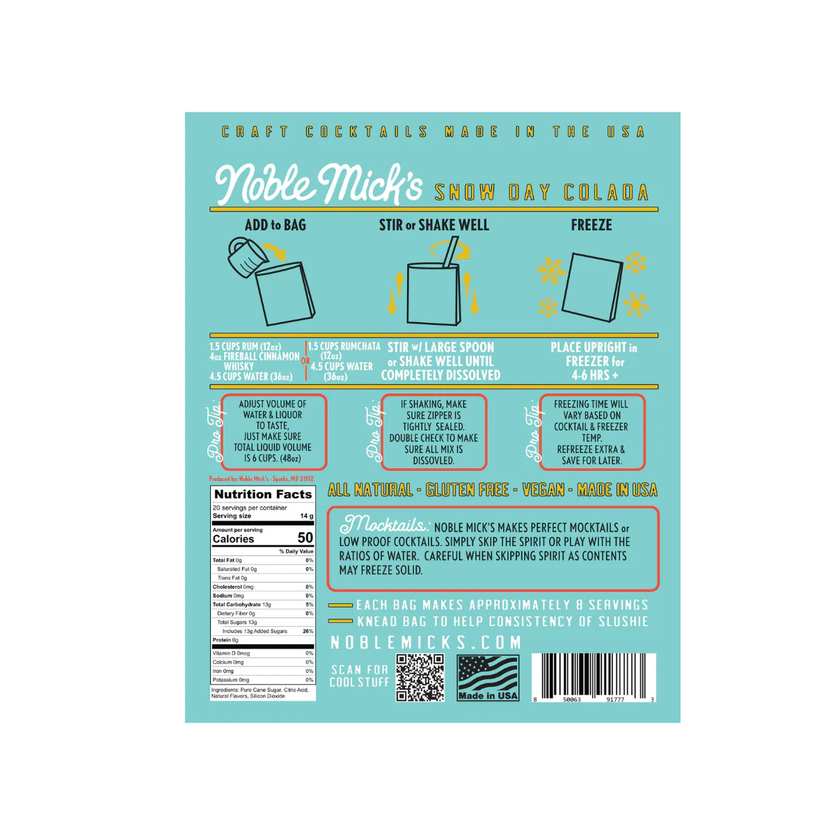 Noble Mick's Frozen Cocktail Mix