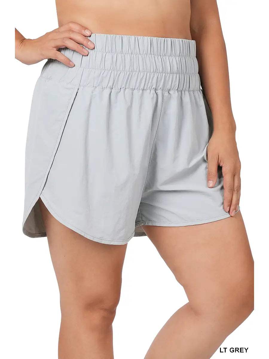 PLUS SIZE | Ella Windbreaker Lined Shorts