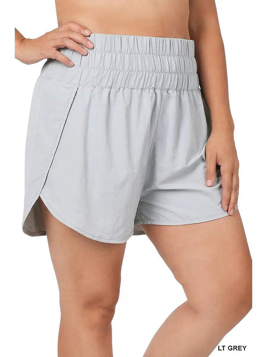PLUS SIZE | Ella Windbreaker Lined Shorts