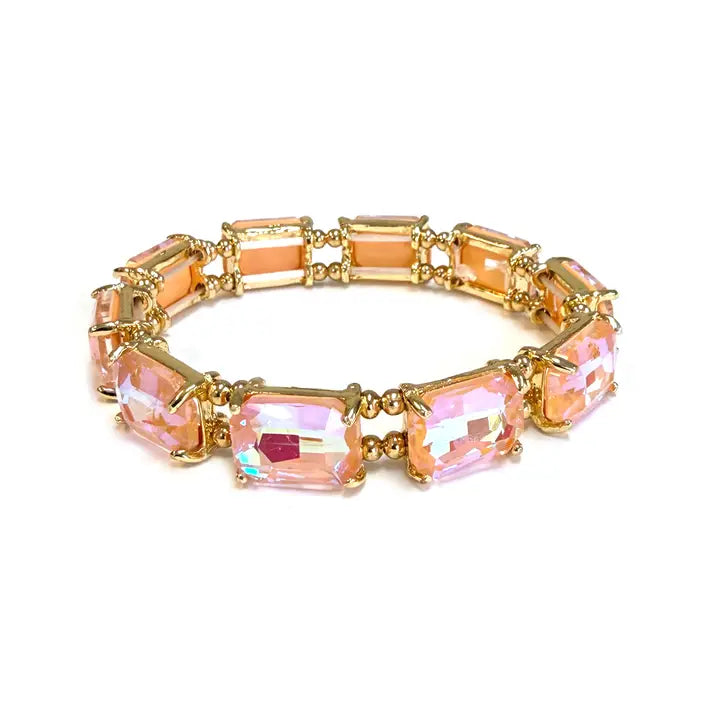 Emerald Cut Crystal Midi Bracelet
